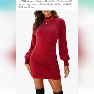 Women's Red Sweater Dress (Amazon)